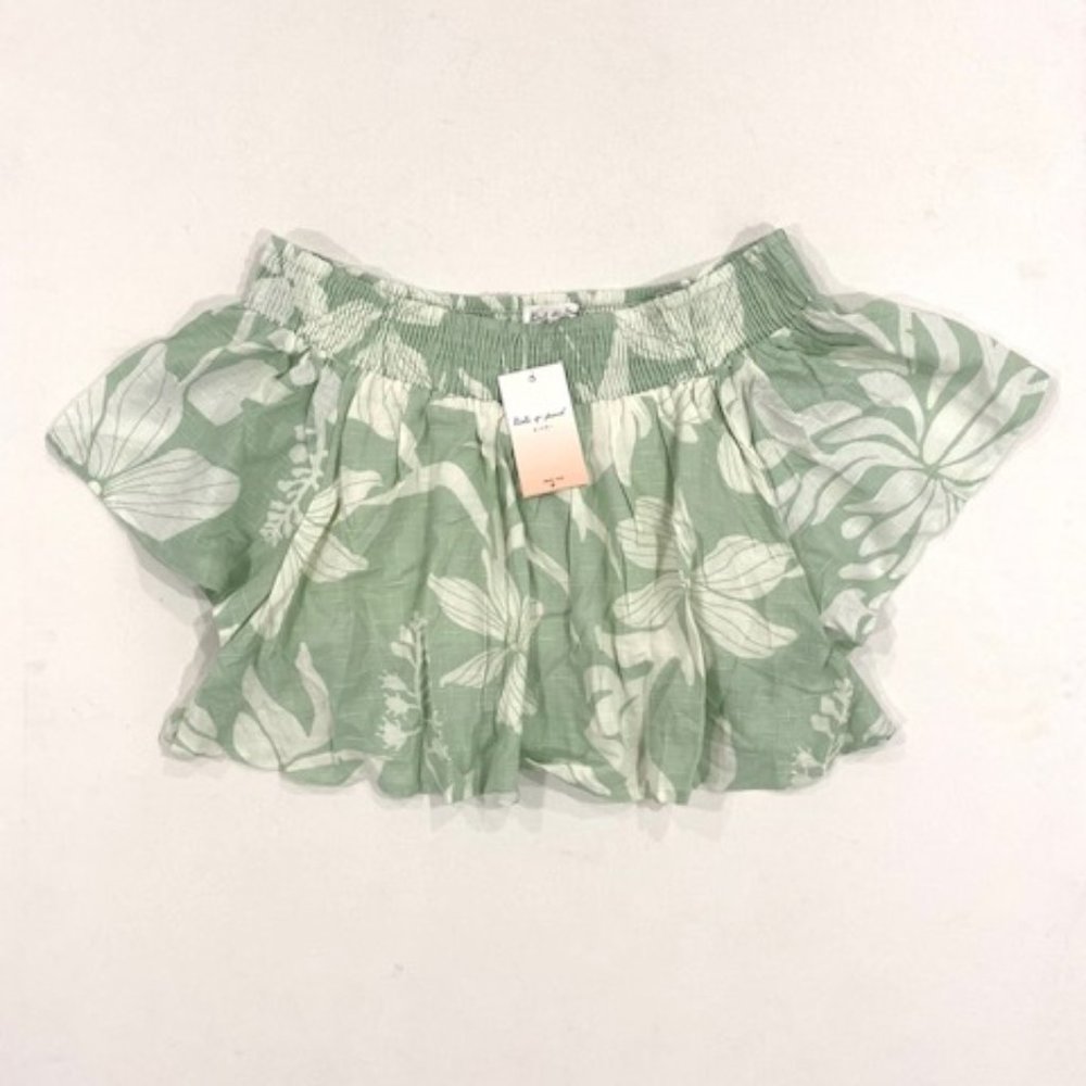 Kiwi & Punch Miami Off Shoulder Floral Crop Top